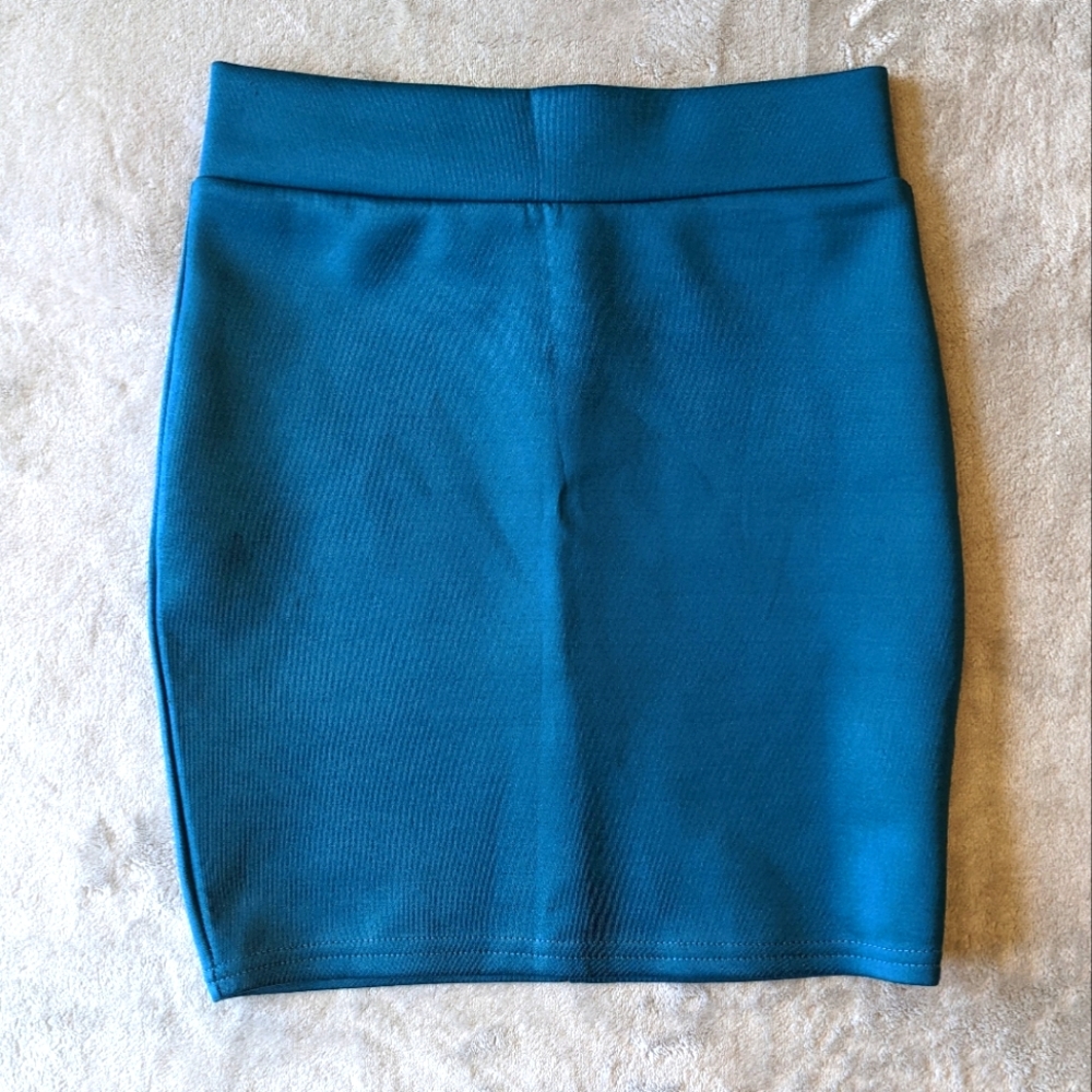 'ReVamped' Blue Mini Skirt